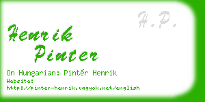 henrik pinter business card