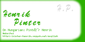 henrik pinter business card
